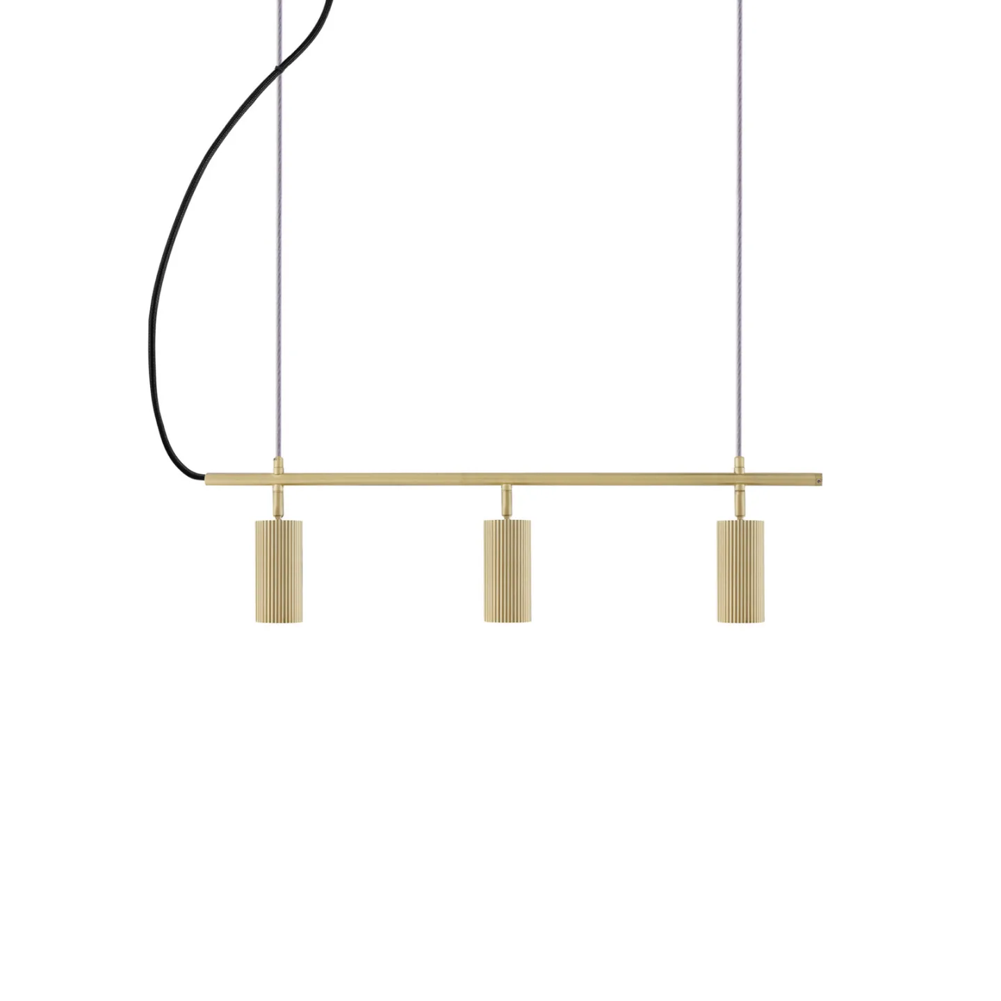 Hubble 3 Pendellampe messing Länge 75 cm - Globen Lighting - Esszimmer - Skandinavisch - Aluminium - Mehrflammig