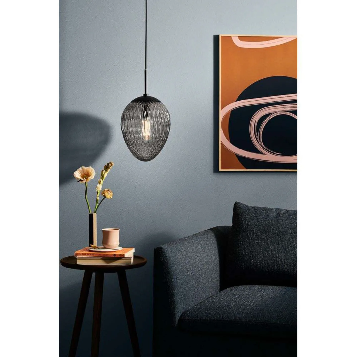 Woods Pendelleuchte Ø20 Smoke - Halo Design - Wohnzimmer - Glas