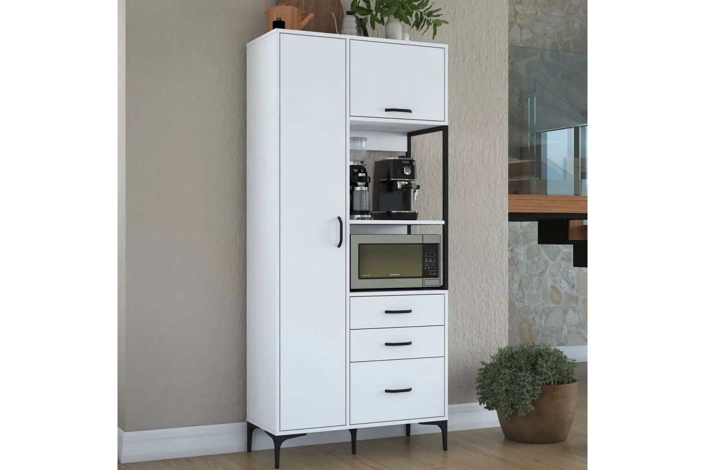 Manorma Highboard - Vit