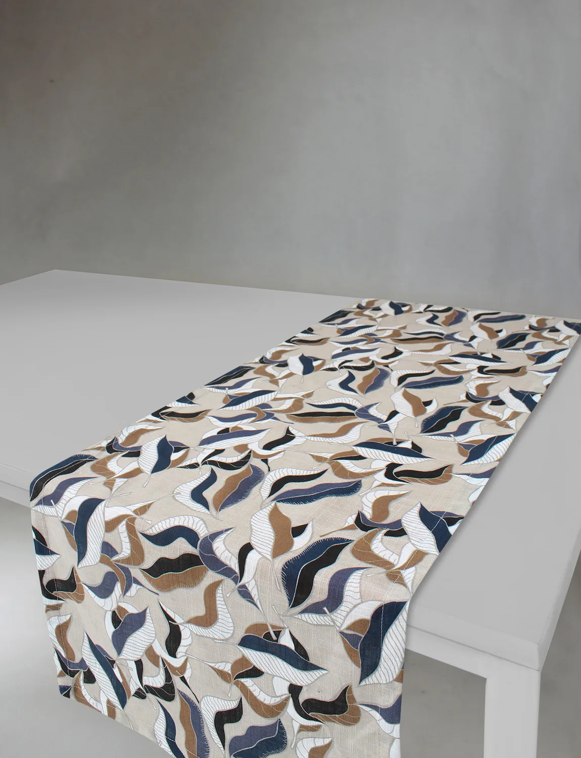 Løpere - Amalie (grå/blå) (Størrelse: 40 x 140 cm)
