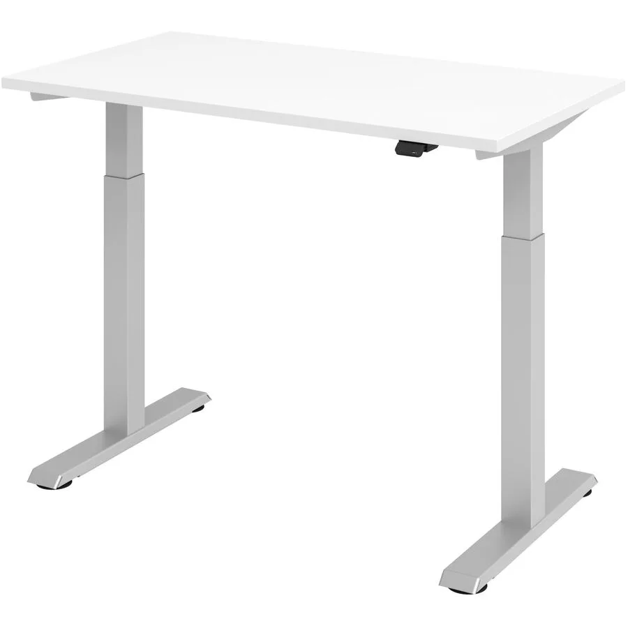 Schreibtisch Office weiss, grau Holzwerkstoff Höhenverstellbar B 120 T 67 cm