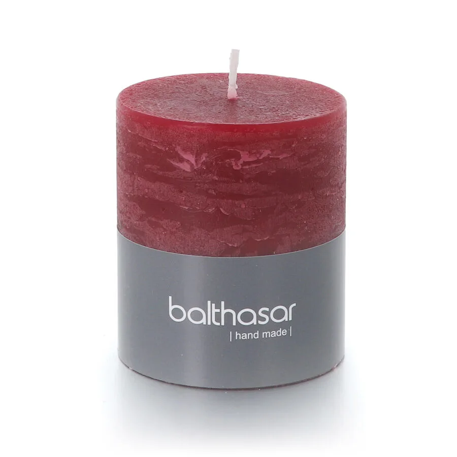 Balthasar Kerze Rustico antikrot H8 cm D7 cm, Brenndauer 35h - Farbe: taupe - Material: Wachs
