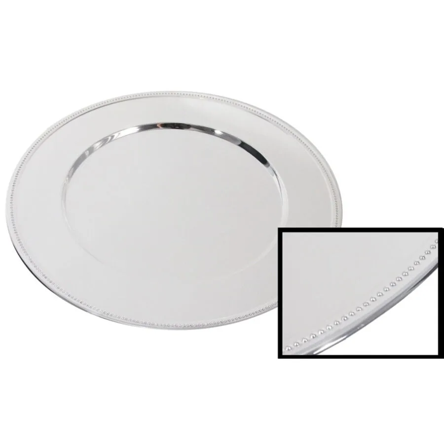 Speiseteller Contacto Bander silber versilberter Stahl D 30 cm 1 Stk