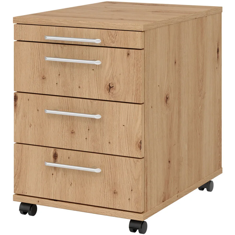 Rollcontainer Office Asteiche Holzwerkstoff B 42.8 H 59 cm