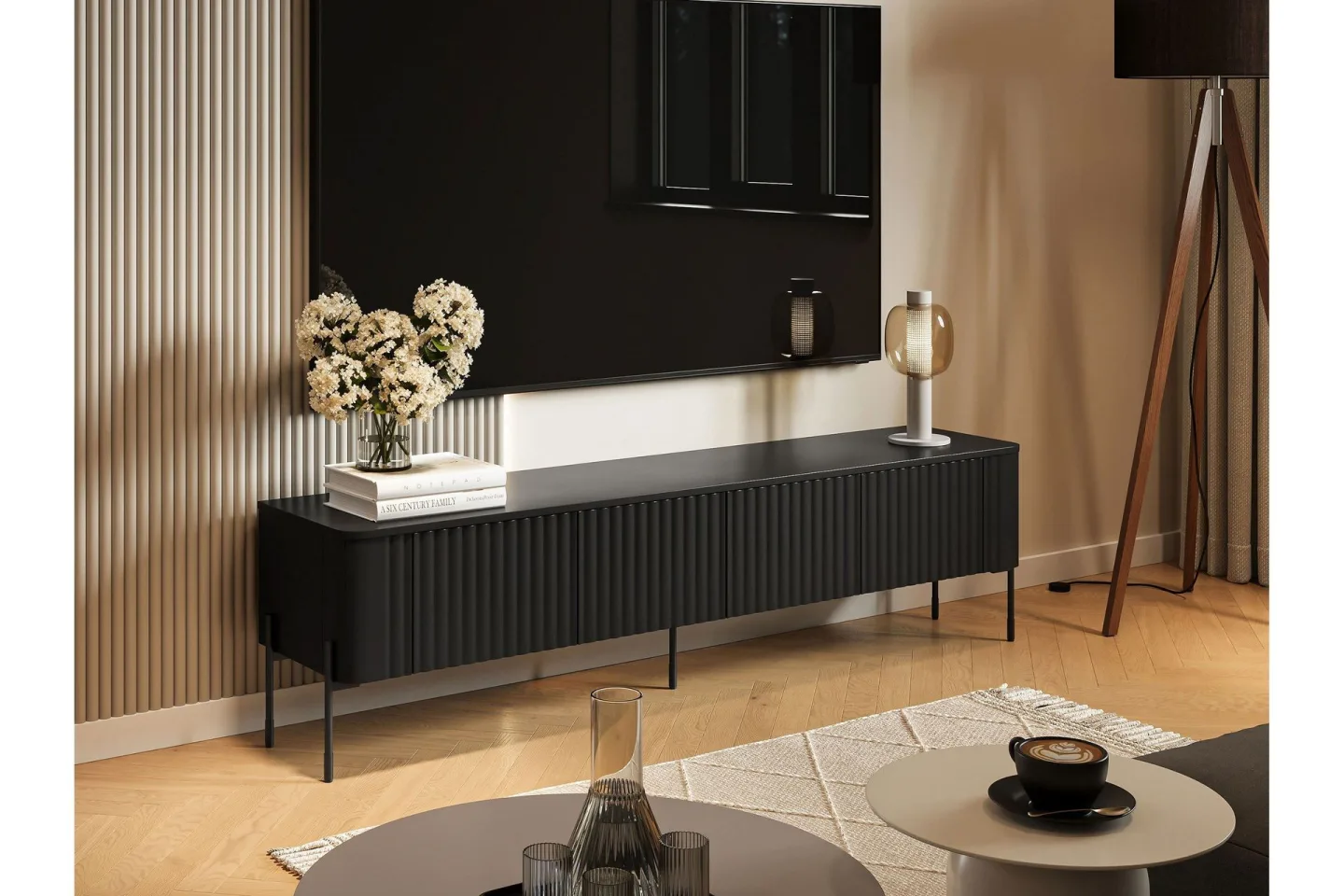 Sherie Tv-bänk 190x40 cm - Svart