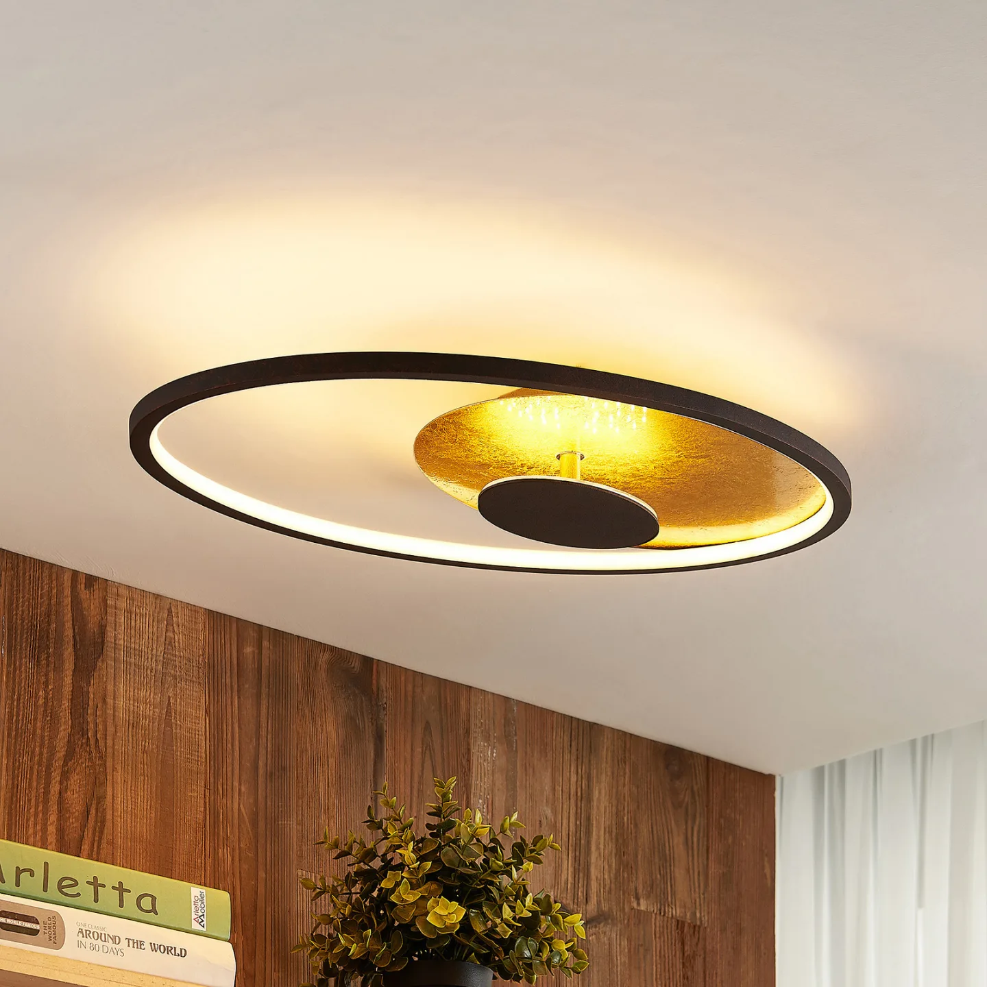 Feival LED Plafond L61 Rust/Gold - Lindby - Vardagsrum - Modern - Metall - Rund
