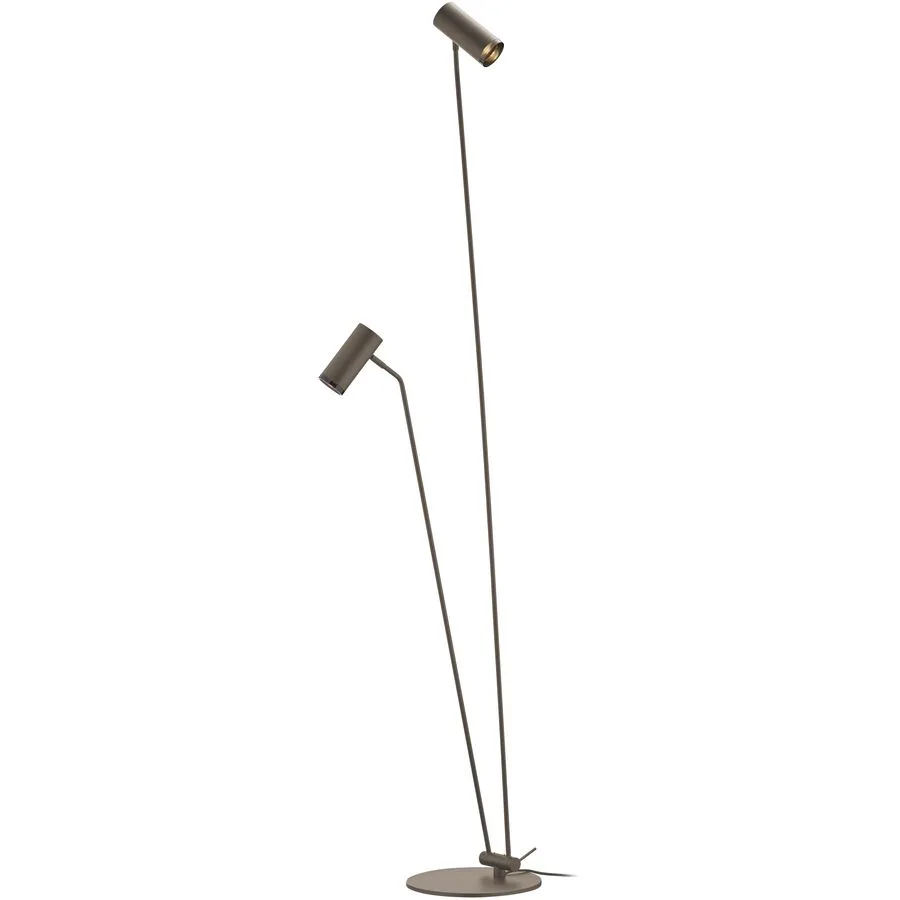 Stehlampe Adina Grau Metall 180 cm - Farbe: taupe