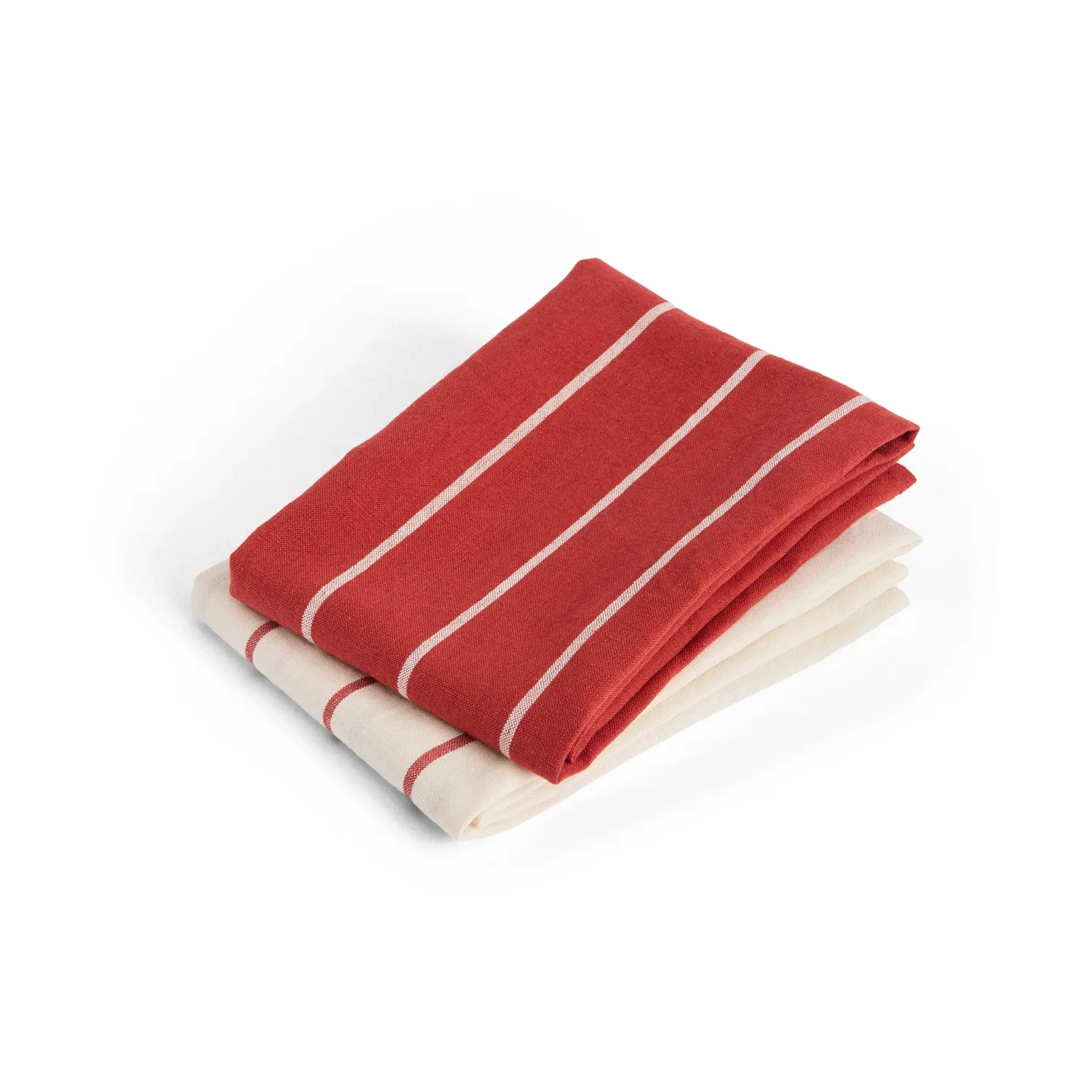 HAY Outdoor Market Küchenhandtuch Beige-red, 2-pack