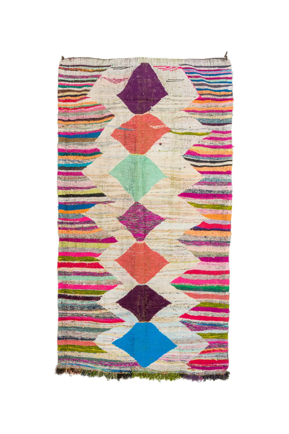 Marokkansk Boucherouite-teppe 140 x 255 cm (Størrelse: 140 x 255 cm)