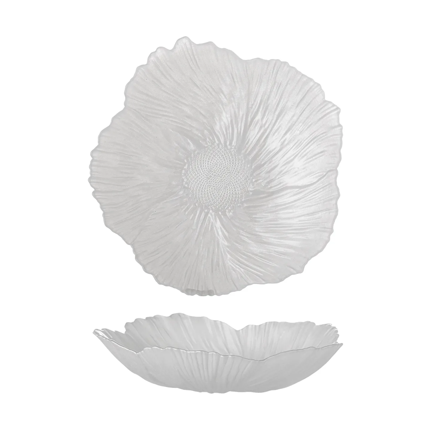 Bloomingville Iani Schale Glas Ø26 cm Weiß