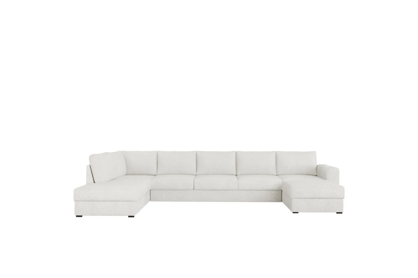 Taberk Soffa med Divan och Schäslong 5-sits - Vit