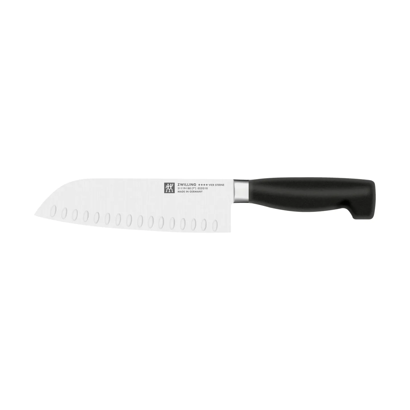 Zwilling Zwilling Four star Santokumesser 18 cm Schwarz-Edelstahl