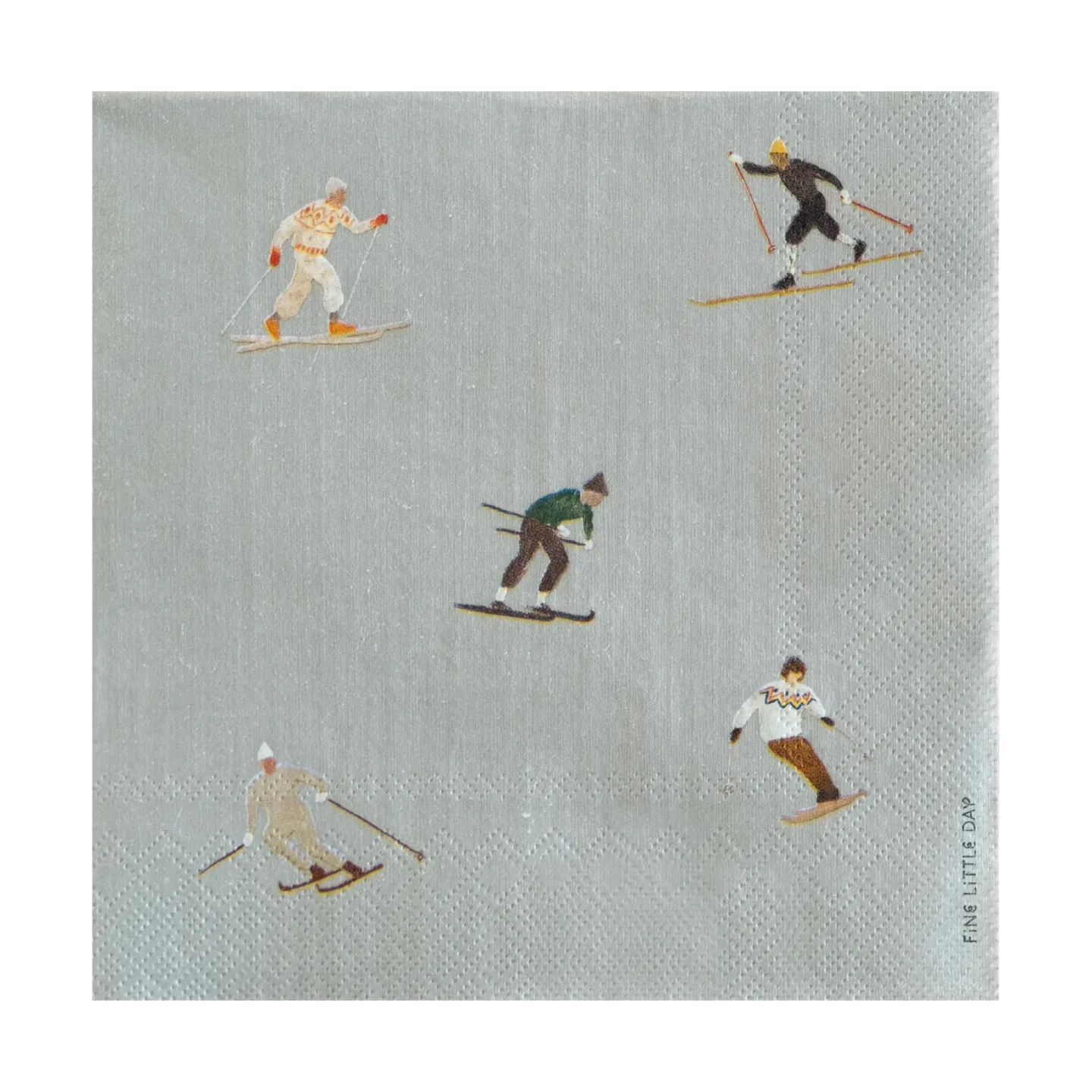 Fine Little Day Skiers Serviette 25er Pack Grey