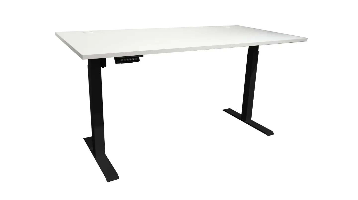Computerschreibtisch weiß 160 cm höhenverstellbar - BENNY