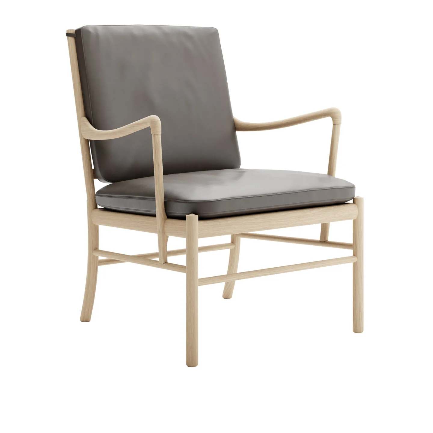 Carl Hansen - OW149 - Colonial Chair, Tvålad Ek, Lädergrupp B Thor - 306 - Fåtöljer - Ole Wanscher