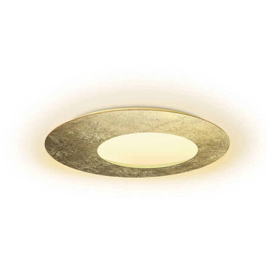 Escale Deckenlampe Blade Gold Aluminium 79 cm 3.5 cm - Farbe: Blattgoldoptik - LED - Lichtfarbe: Extra warmweiss - LED Energiesparlampen