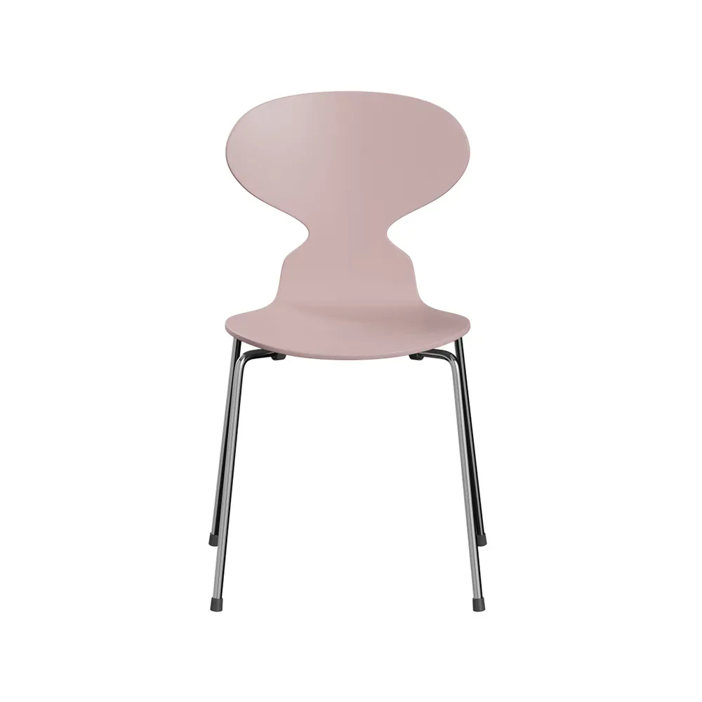 Fritz Hansen Myran 3101 stol pale rose, lackad, kromat stålstativ