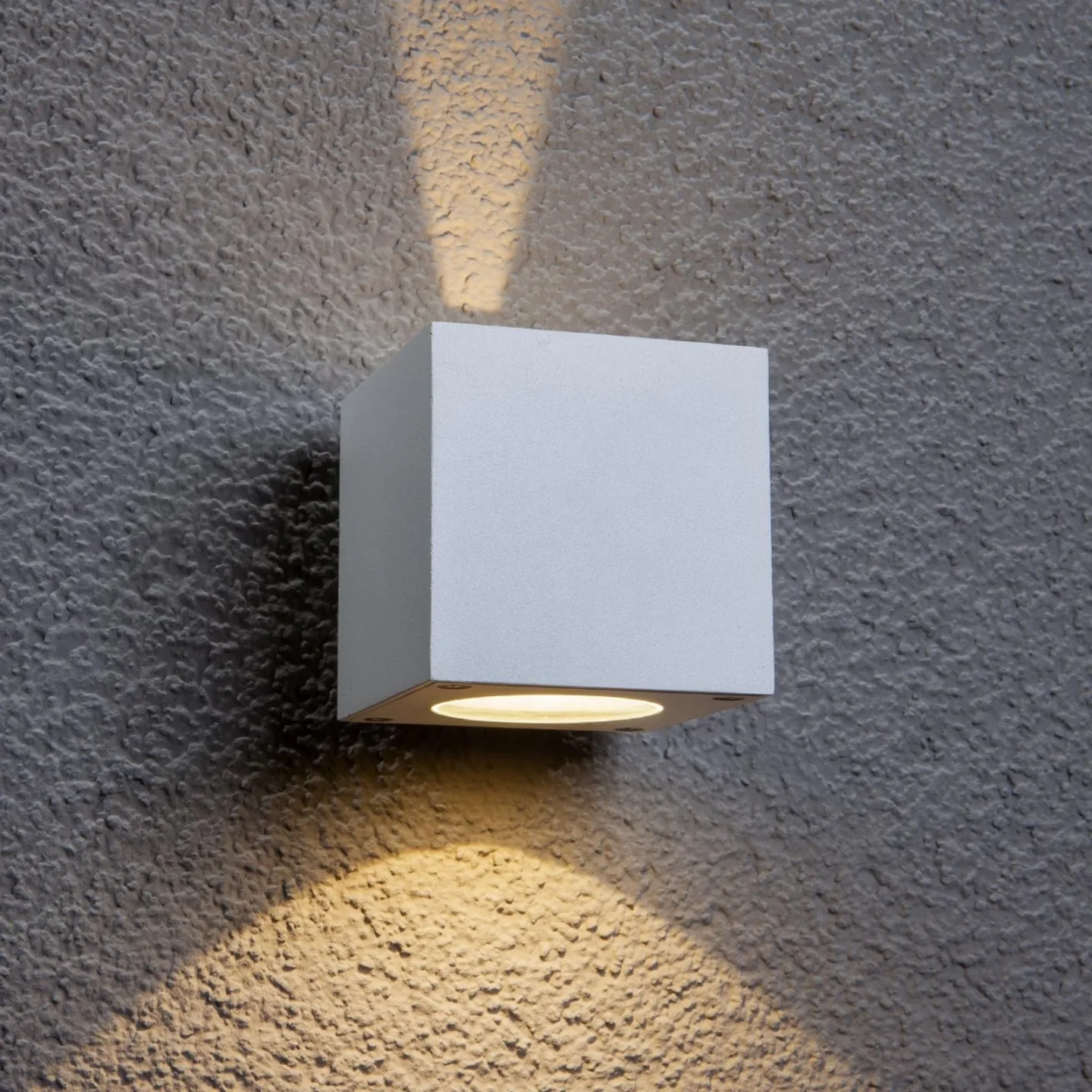 Jarno Außenwandleuchte White - Lucande - Modern - Metall - Eckig