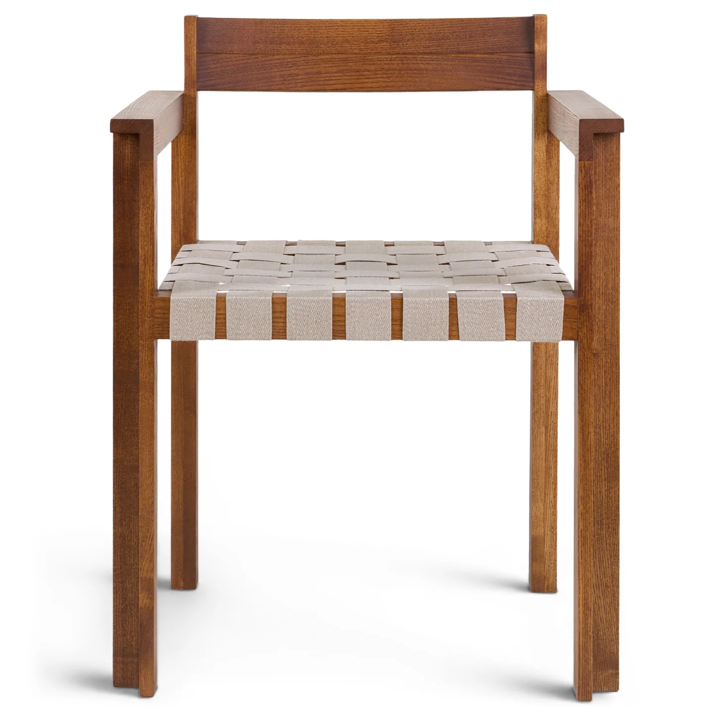 Frama - Symmetry Armrest Chair – Honey Ash Wood / Oat Fabric - Matstolar - Studio 0405 - Träfärgad - Trä