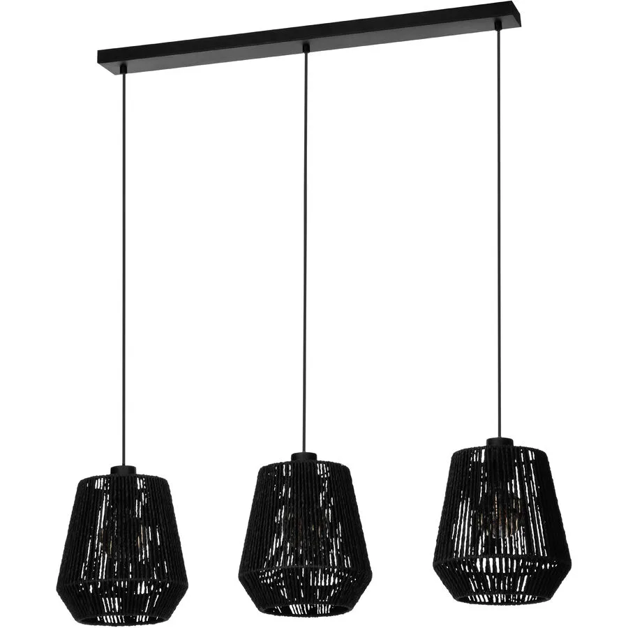 Eglo Pendellampe Persley Schwarz Stahl 22 cm 110 cm