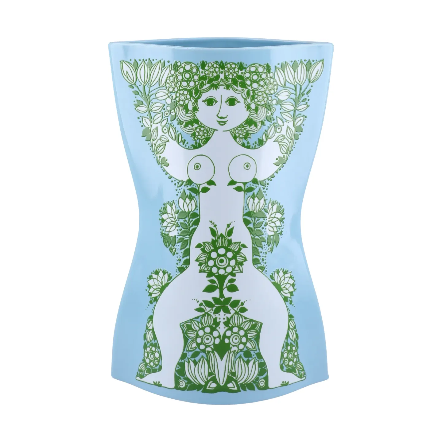 Bjørn Wiinblad Nina Vase Hellblau-grün, 28,5 cm