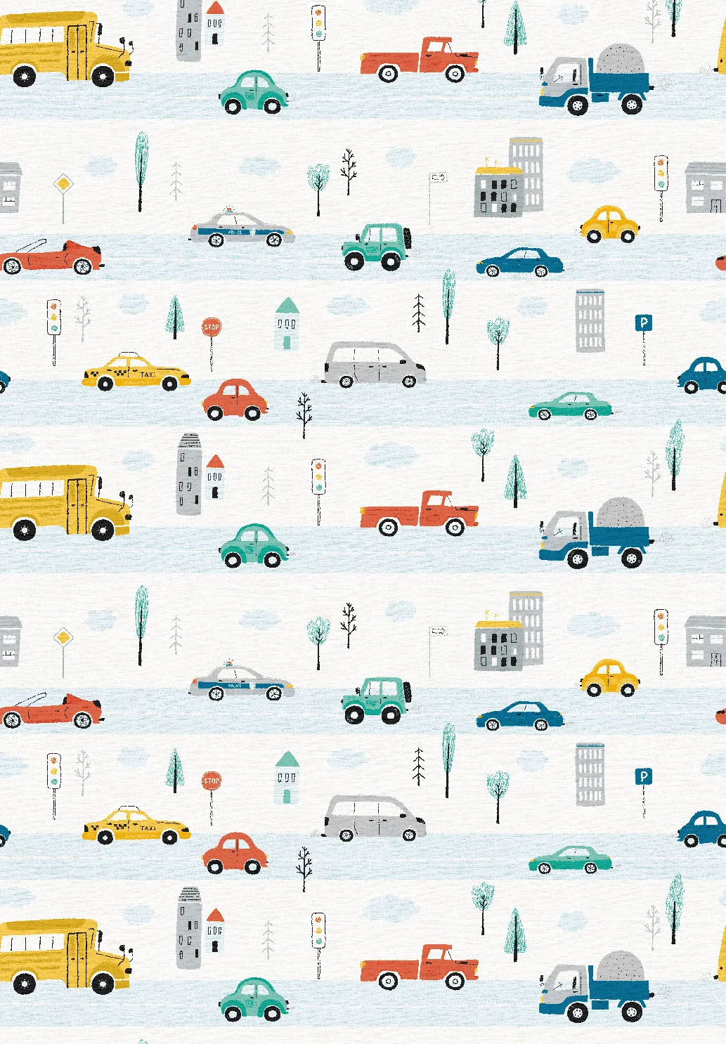 Barneteppe - Road Cars (multi) (Størrelse: 120 x 170 cm)