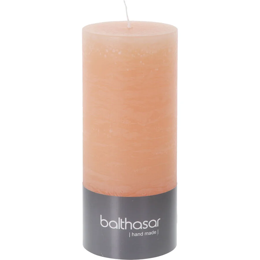 Balthasar Kerze Rustico apricot H14 cm D6 cm, Brenndauer 50h