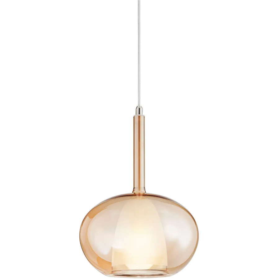 Giberti Luce Pendellampe Carina Gelb Glas 22 cm 33.5 cm - Farbe: amber
