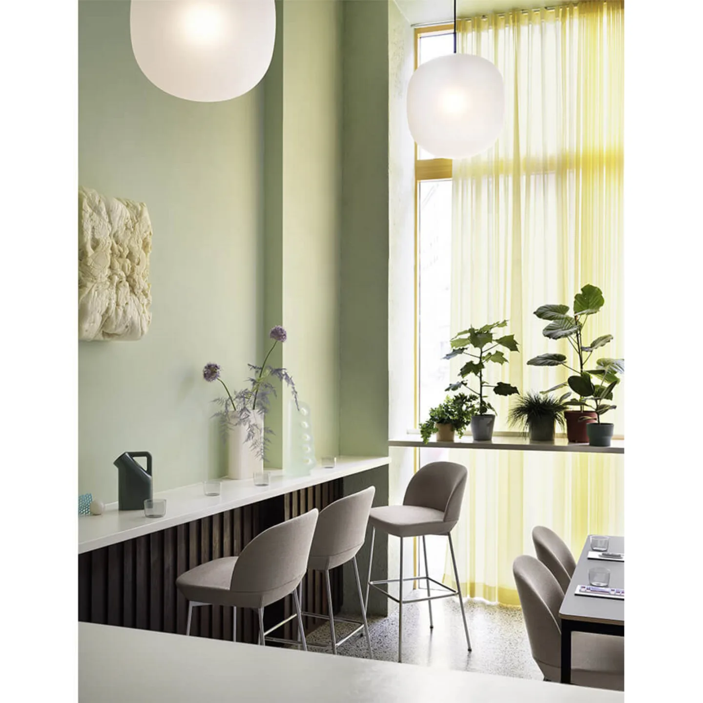 Rime Pendelleuchte Ø37 White/White - Muuto - Esszimmer - Glas