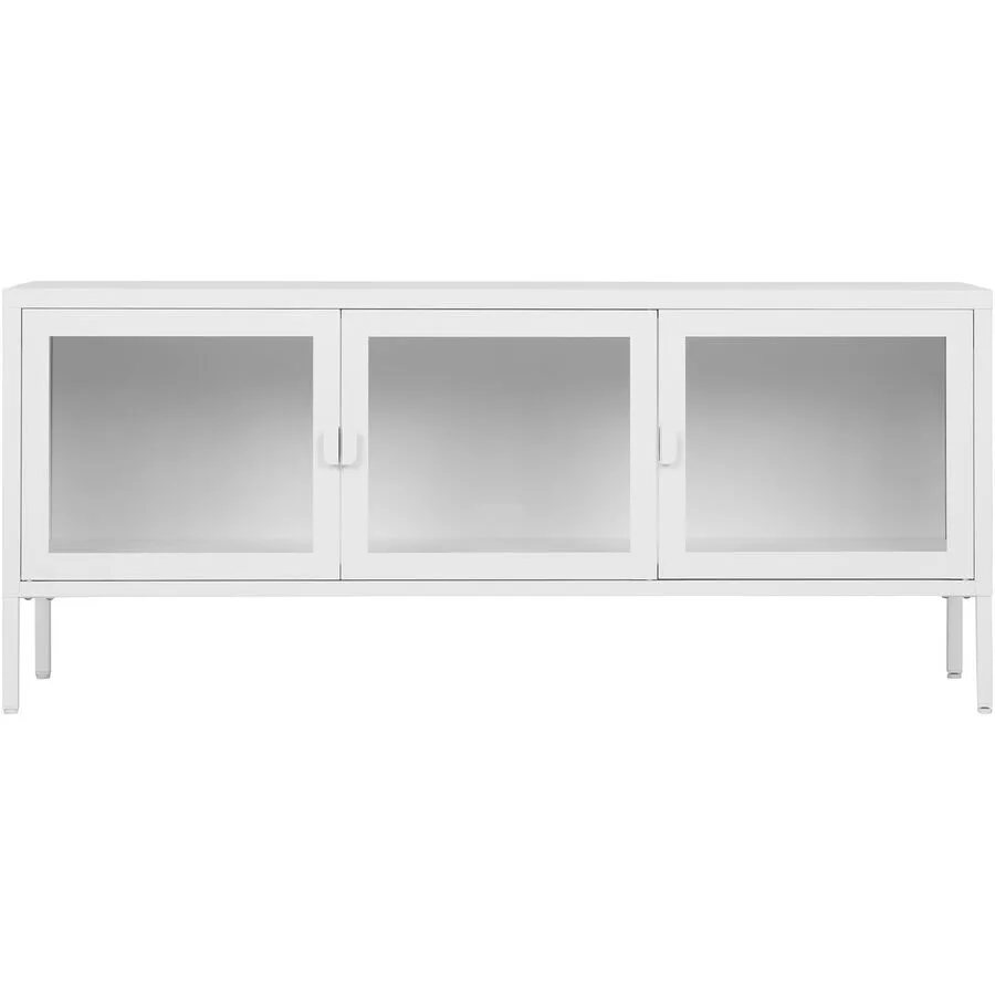 TV-Möbel Soreva weiss Stahl/Glas B 130 cm