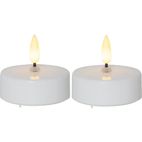 Star Trading - LED Värmeljus Flamme - Batteriljus - Vit