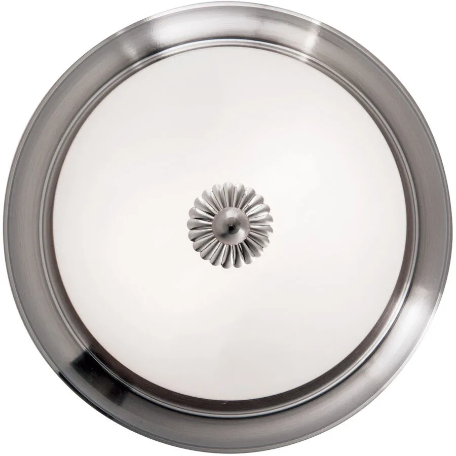 Briamond Deckenlampe Empire Grau Glas/Messing 26 cm 11 cm - Farbe: chrom - Material: Messing/Glas