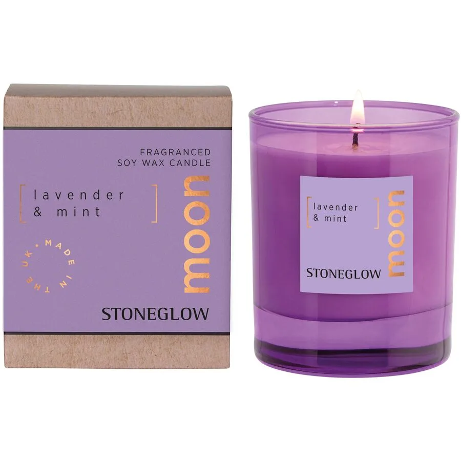 Stoneglow Duftkerze Elements flieder H 8.5 cm D 7.5 cm 30 hr - Material: Glas/Wachs