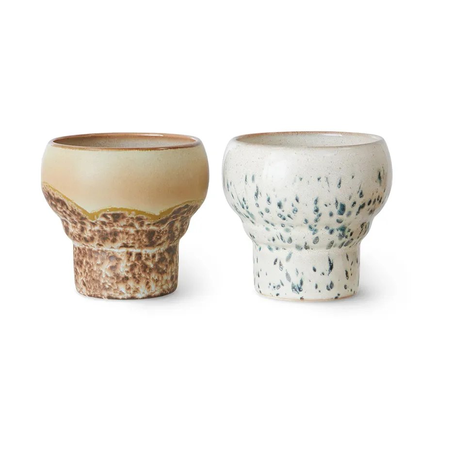 HKliving 70's Lungo Tasse 24 cl 2er-Pack Coral