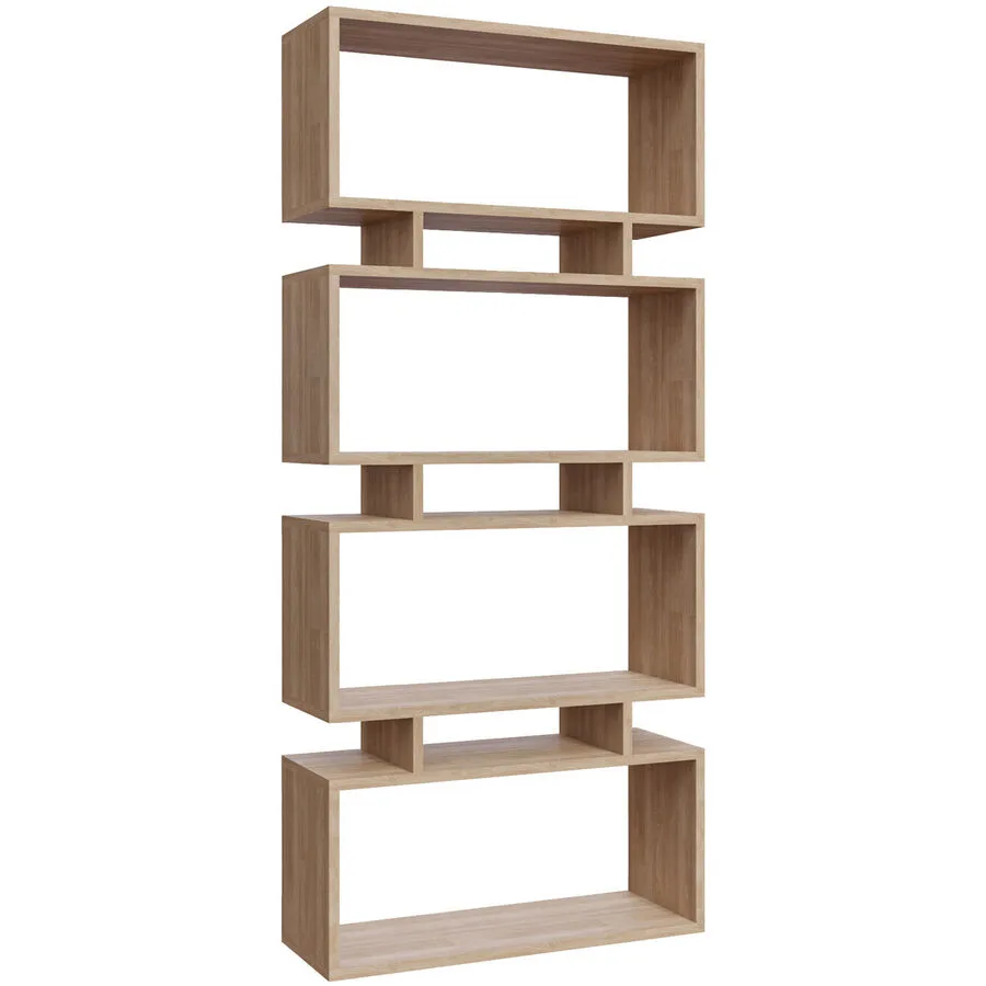 Bücherregal Yemek eiche Melaninbeschichtete Mischholz (Spanplatte) B 72 H 161 cm
