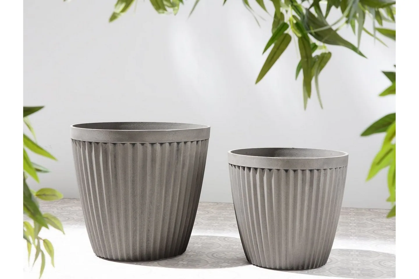 Kruka Poka 36 cm - Grå