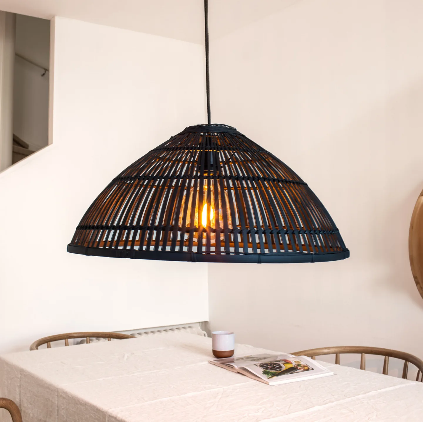 Capello Pendelleuchte Matt Black - Markslöjd - Wohnzimmer - Skandinavisch - Bambus - Einflammig