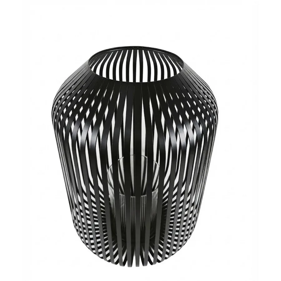 Laterne Urban schwarz Metall/Glas H 45 cm
