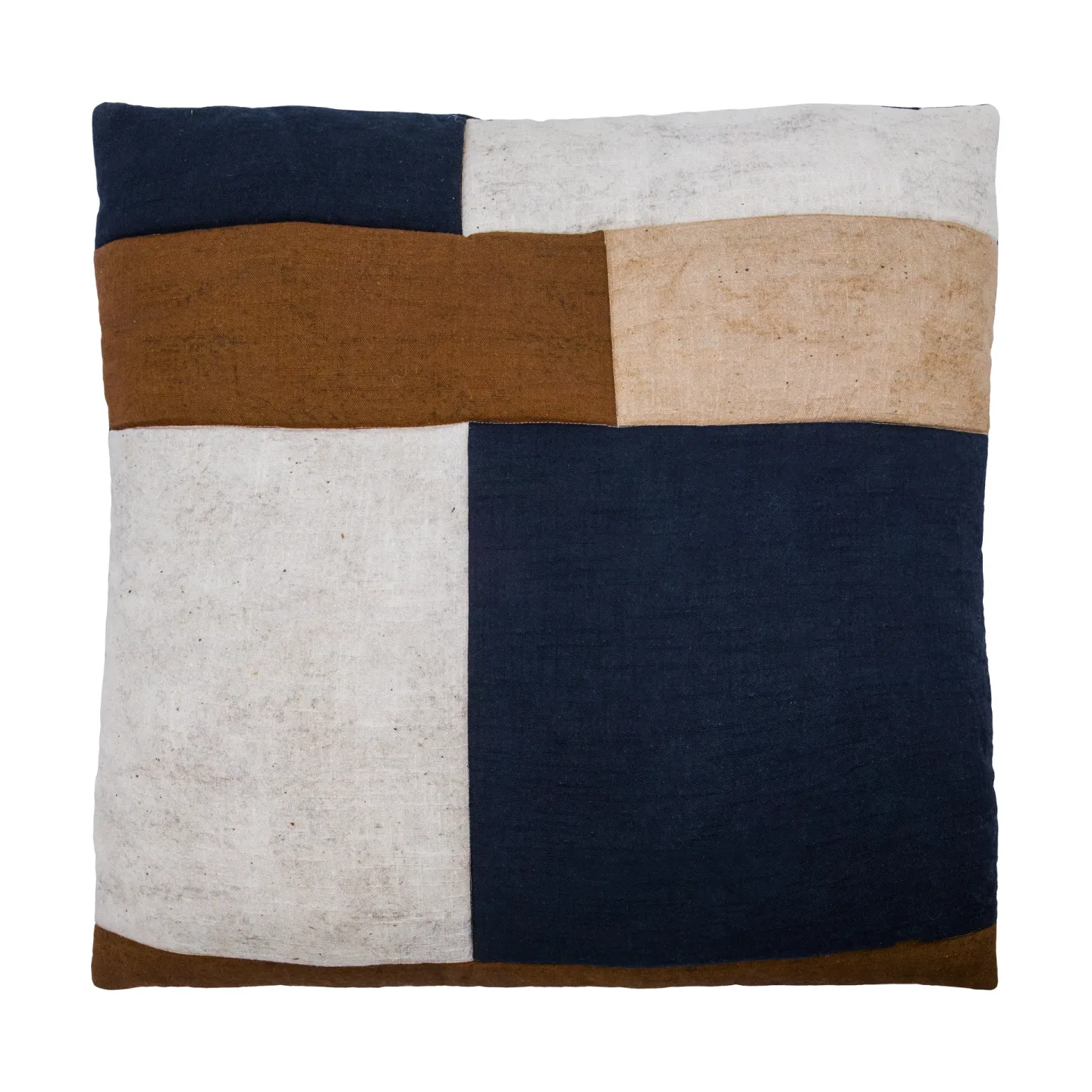 House Doctor Patch Kissenbezug 50x50 cm Schwarz-Sand-Braun