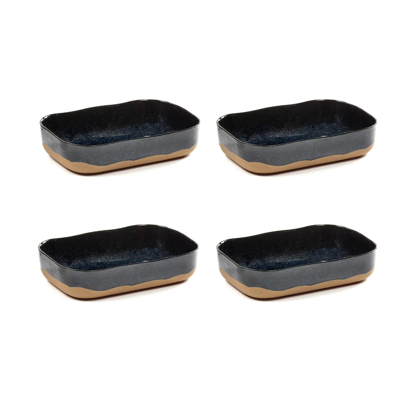 Serax La Nouvelle Table extra tiefe Schale Nr. 5, 4er-Pack Dark blue