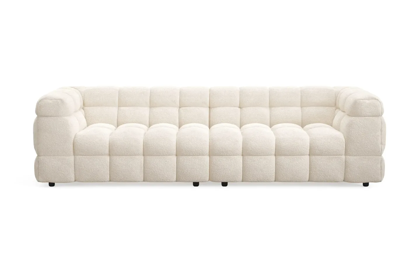 Elise 4-sits Bubblig Soffa - Beige Teddy