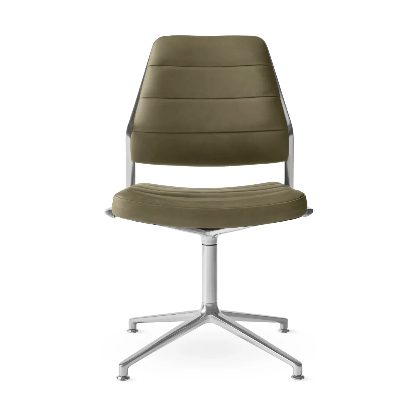 Vipp Vipp454 Swivel chair kontorsstol Bosco leather green-polished aluminium