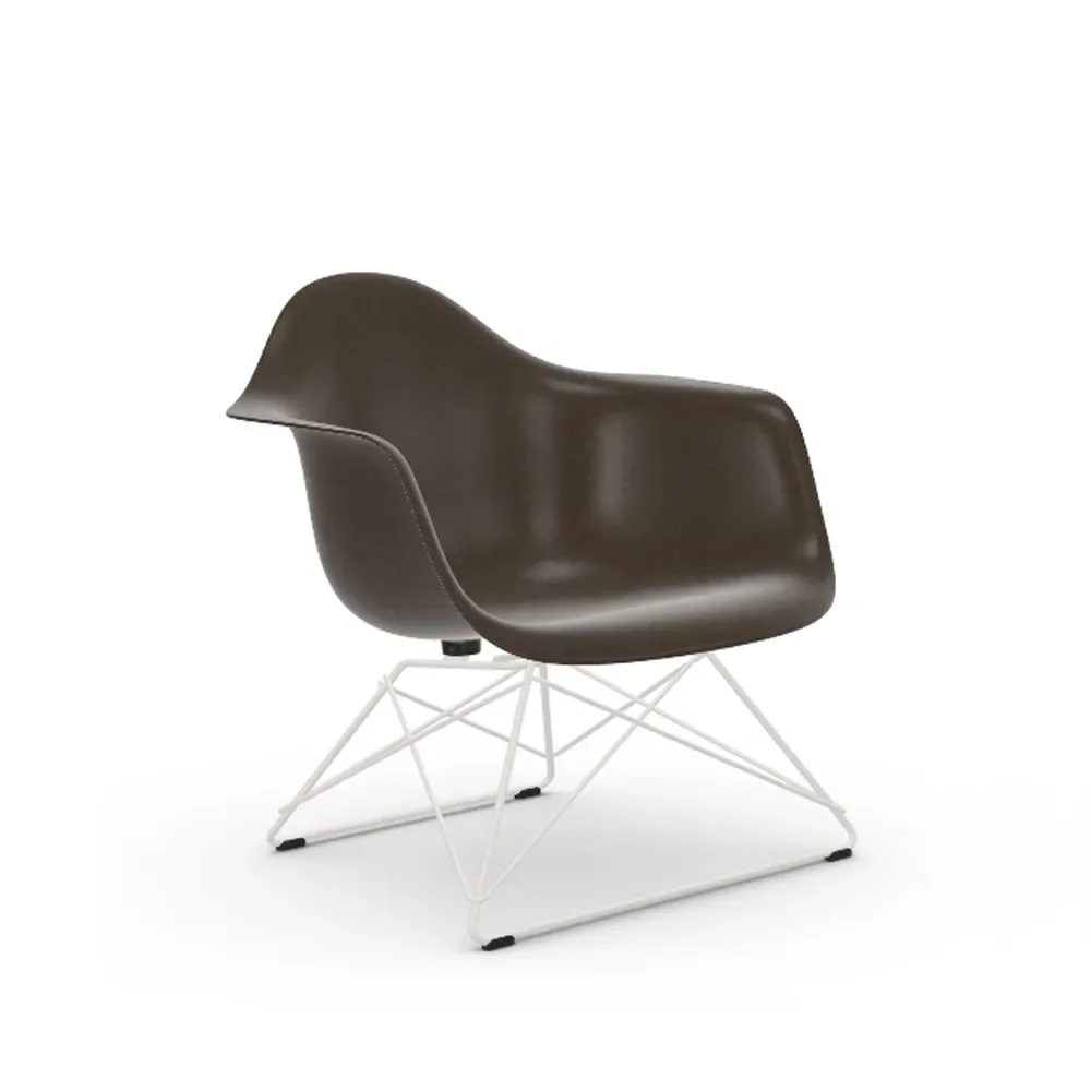 Vitra Eames fiberglass armchair LAR fåtölj Elephant hide grey-White