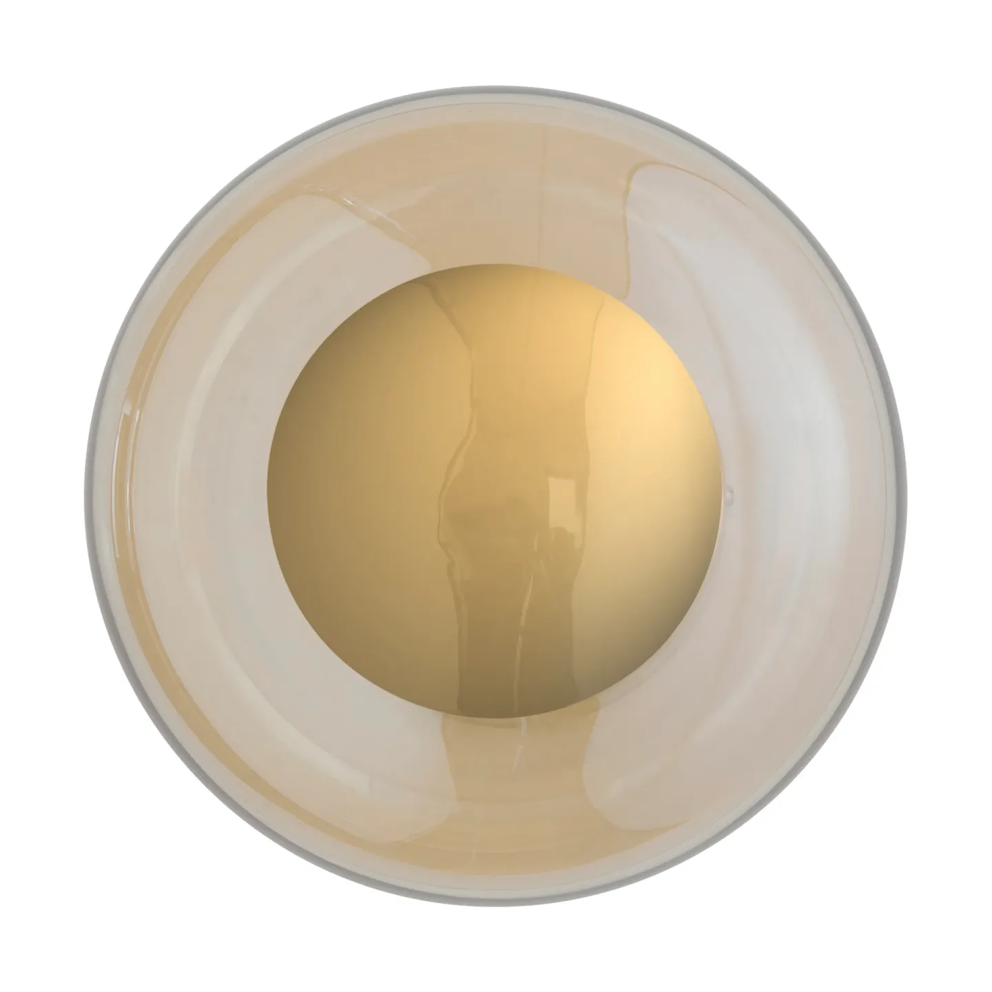 EBB & FLOW Horizon surface vägglampa Golden smoke, Ø25 cm