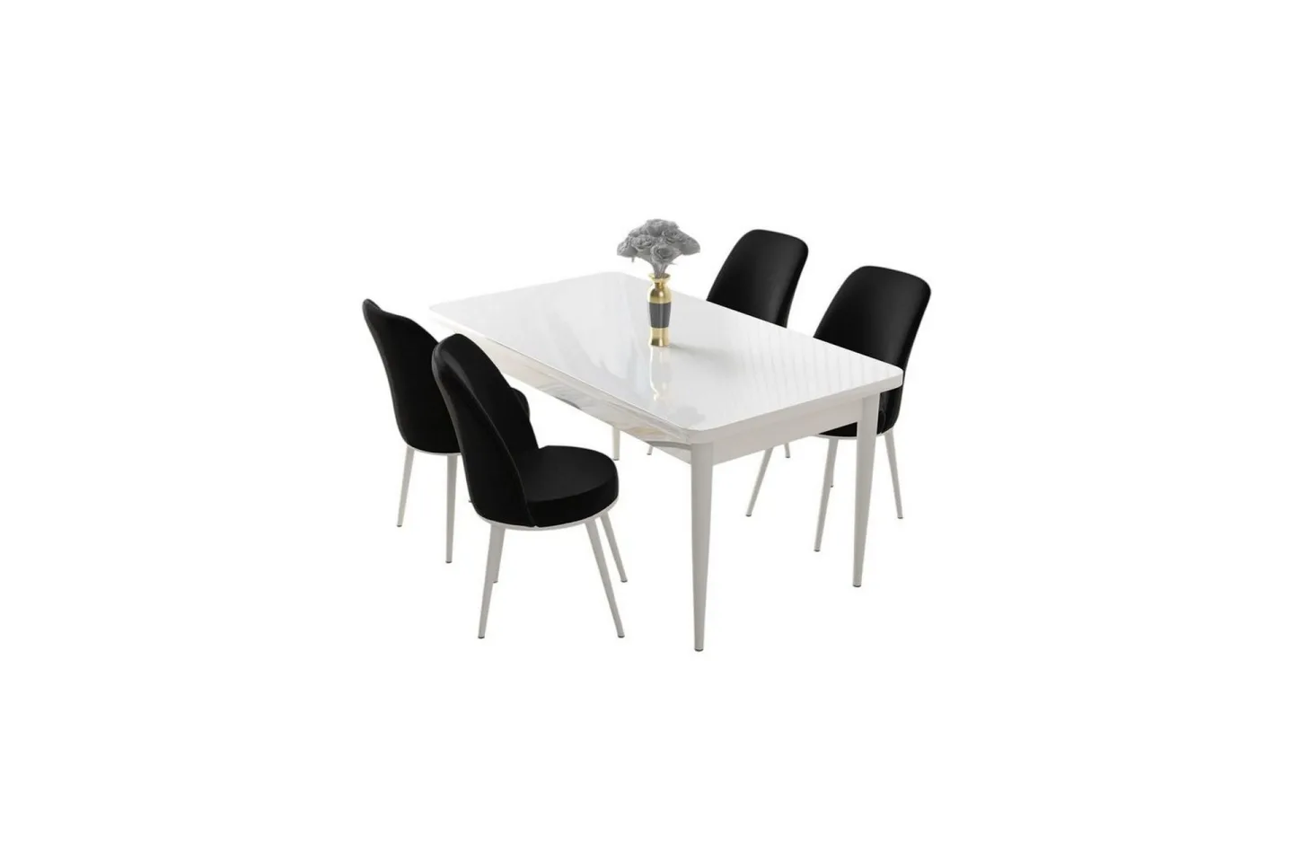 Sivaji Matgrupp 4-sits - Vit/Svart