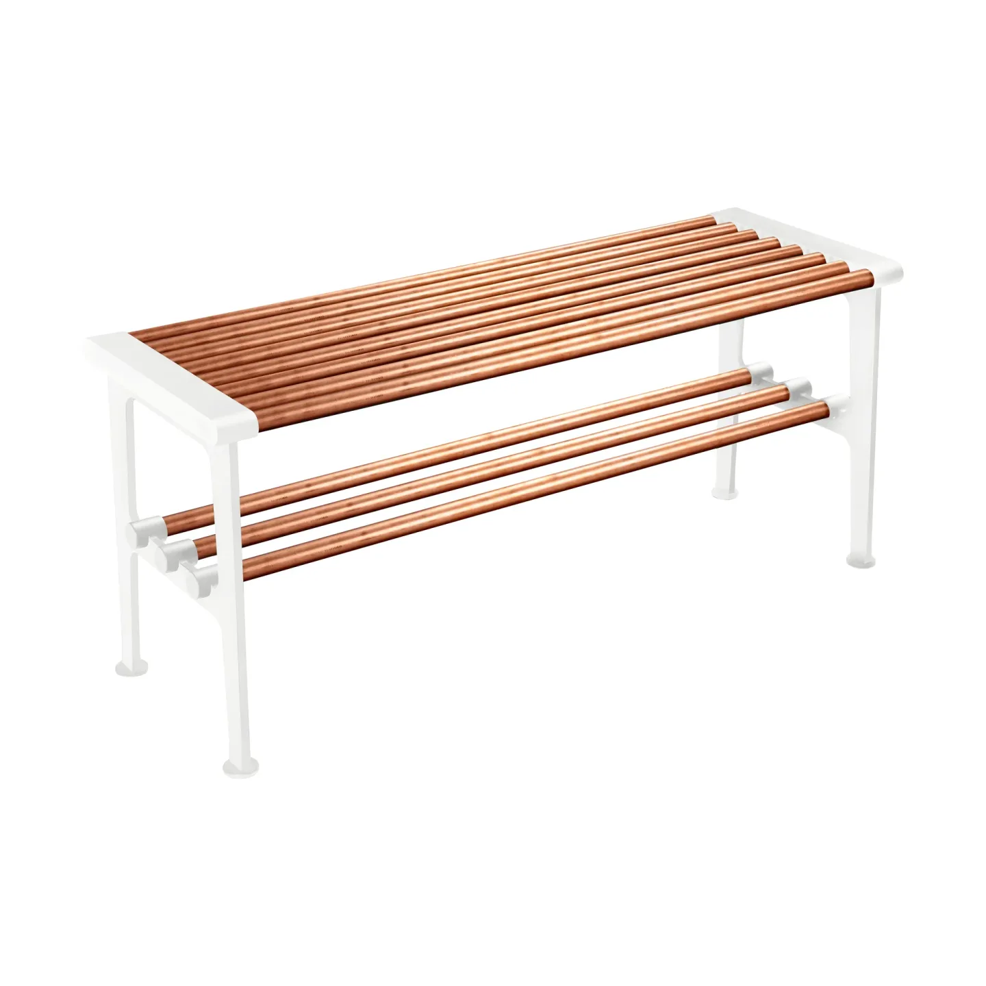 Essem Design Nostalgi bänk 100 cm Koppar-vit