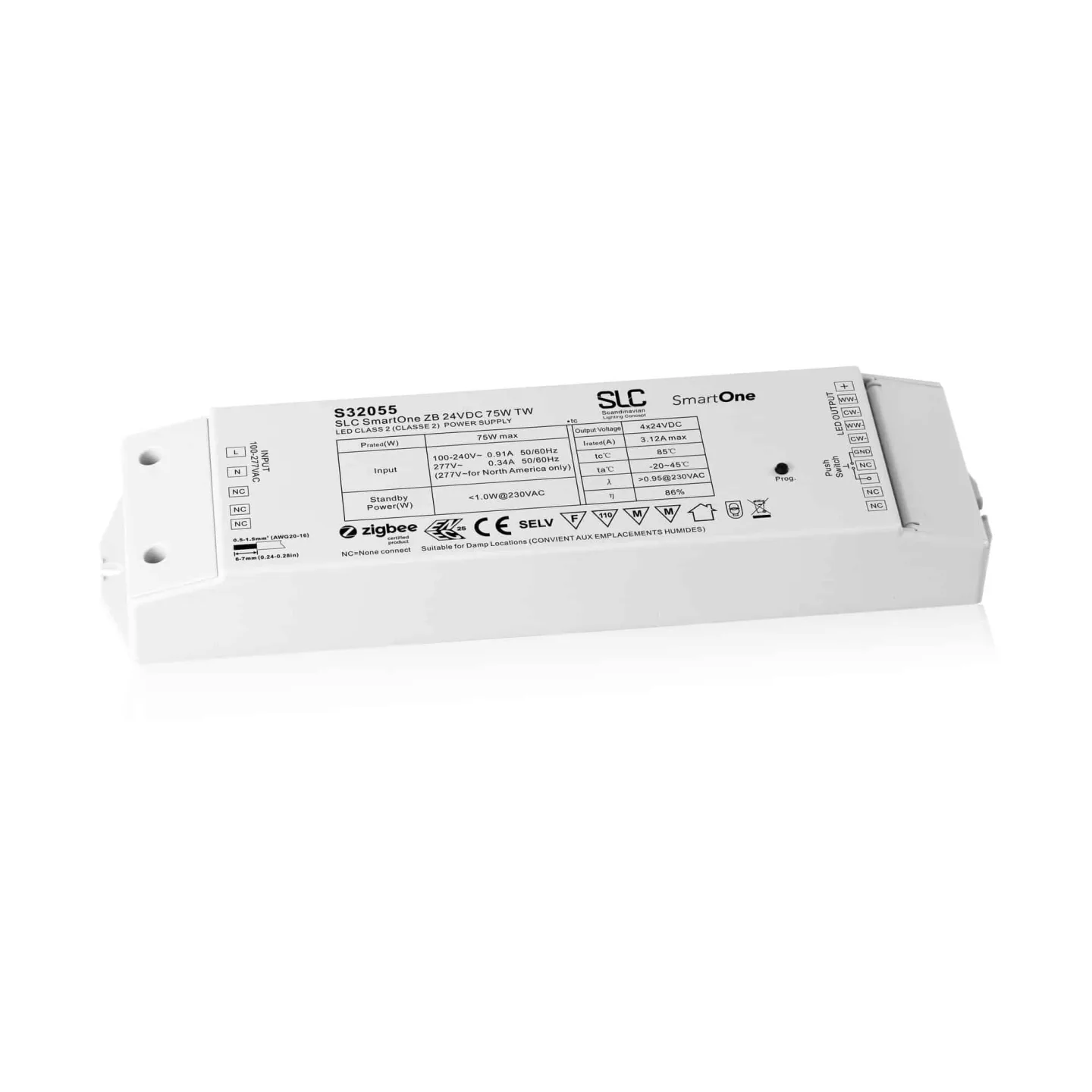 SmartOne Driver 24V TW 75W Zigbee/PushDim IP20