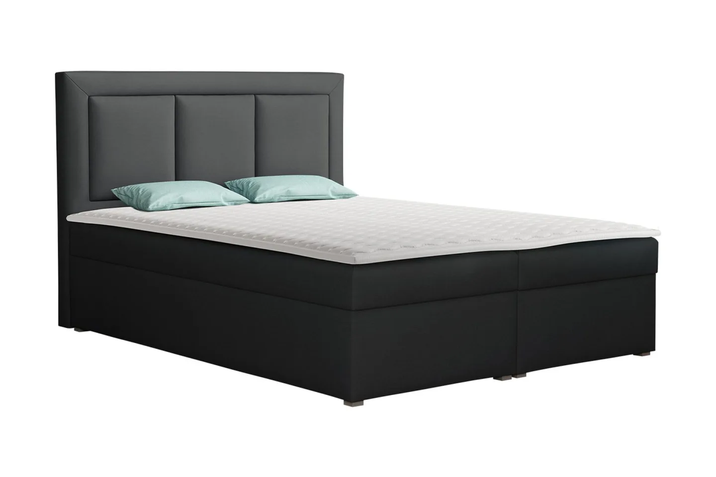 Moden Kontinentalsäng 180x215cm LED-belysning - Svart