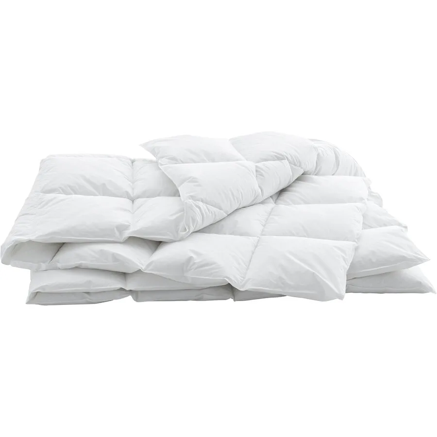 Billerbeck Duvet Medium Weiss Baumwolle 200 cm Gänsedaunen/Gänsefedern - Farbe: Weiß - Material: 100% Baumwolle, Schweizer Batist, hydrophil und