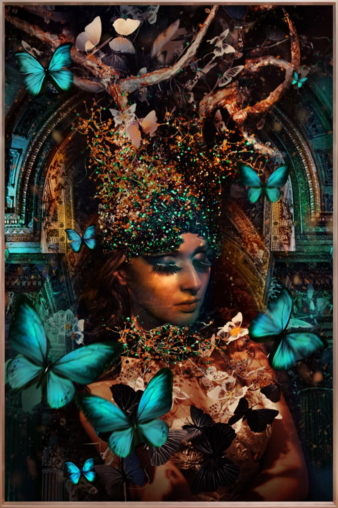 image LAND Glasbild Butterfly Fantasy | Schubiger Möbel